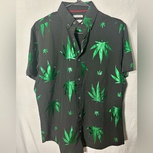 Men’s Hawaiian “420” Kronic Shirt By Drill Clothing Size Medium